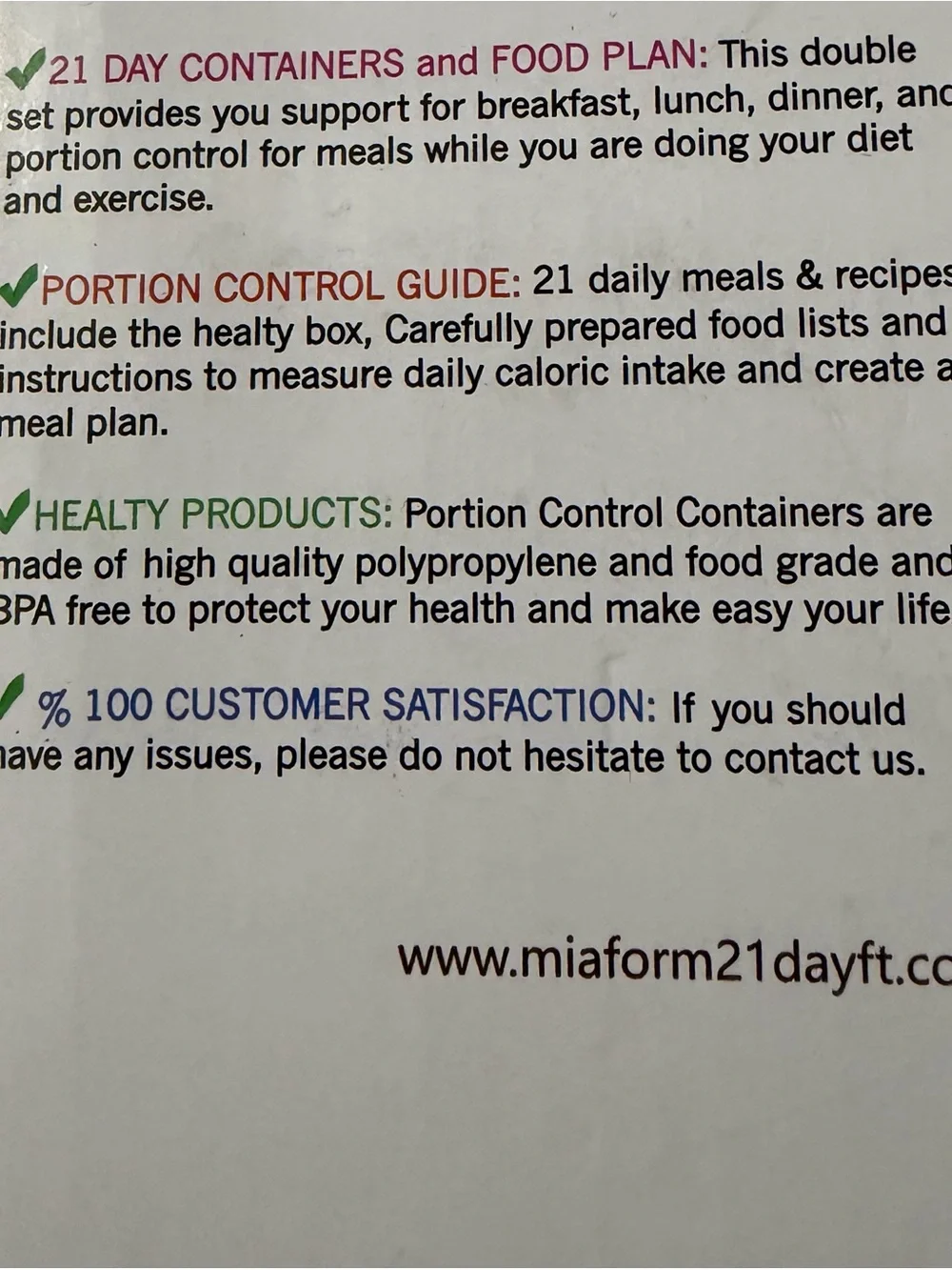 MiaForm Portion Control Container Kit - Multicolor